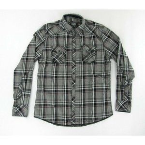 Buckle Black Mens Long Sleeve Button Up Shirt